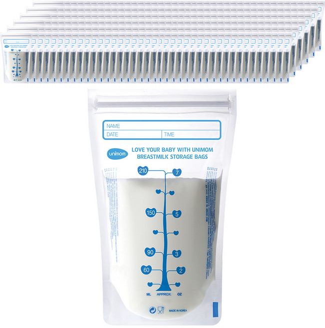 유니맘 국내 제조 모유저장팩 210ml, 120개입, 32개