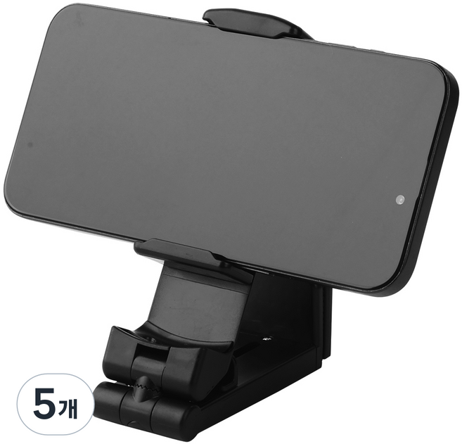 홈플래닛 컴팩트 여행용 거치대 360도 회전 집게형, 블랙, 5개