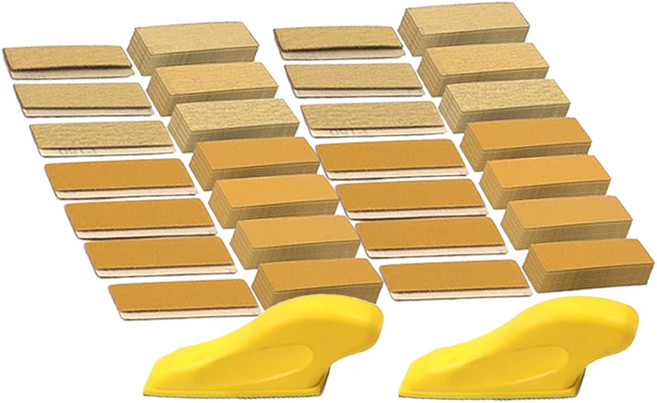 OON 미니 핸드 샌딩기 + 사포 70장, 2세트