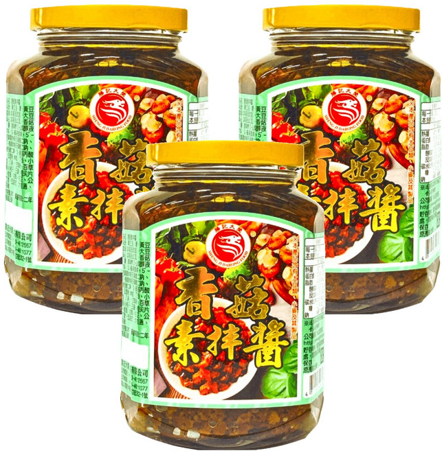 勝記大榮 香菇素拌醬, 360g, 3罐