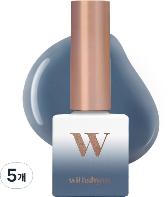 withshyan 專業凝膠指甲油 Withgel, S16 藍色太妃糖, 10g, 5個