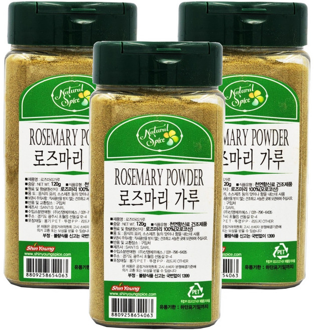내츄럴스파이스 로즈마리가루, 120g, 3개