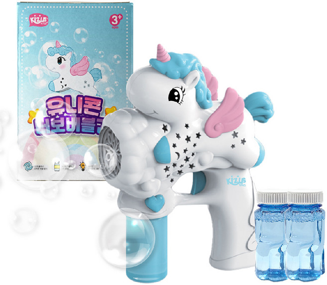 키저스 유니콘 터보 자동 버블건, 블루, 1개