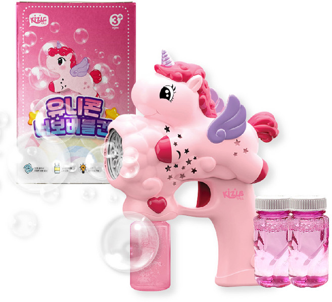 키저스 유니콘 터보 자동 버블건, 핑크, 1개