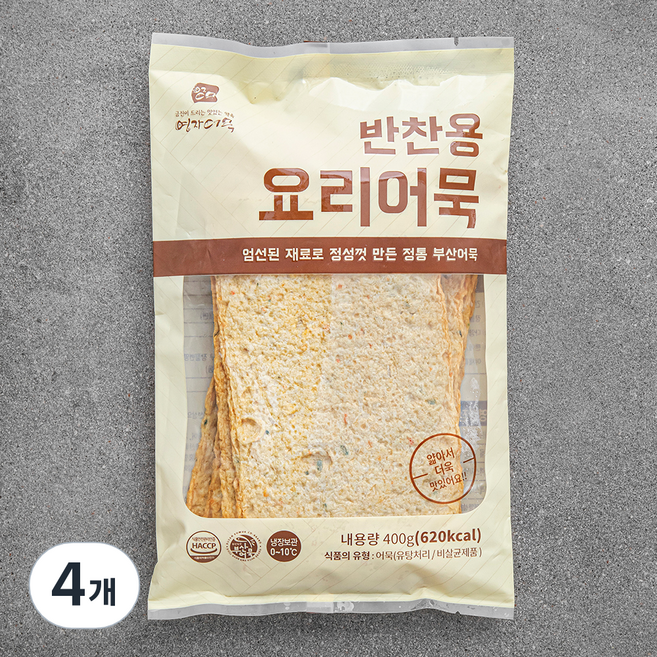 영자어묵 반찬용 요리어묵 사각, 400g, 4개