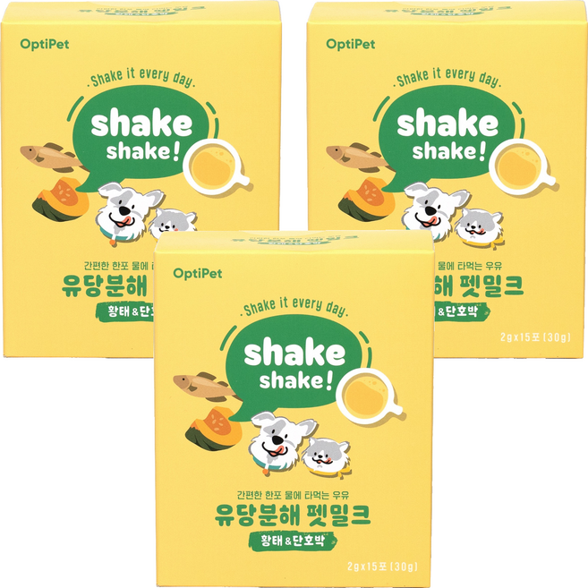 옵티펫 반려동물 유당분해 펫밀크, 30g, 3개, 황태