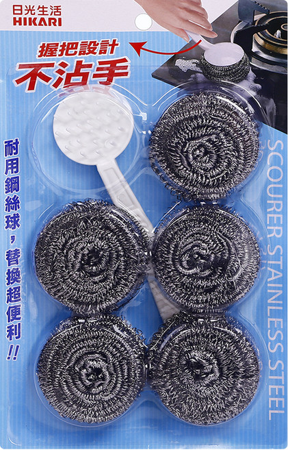 HIKARI 日光生活 5+1鋼絲球超值組 R584, 6個, 1組