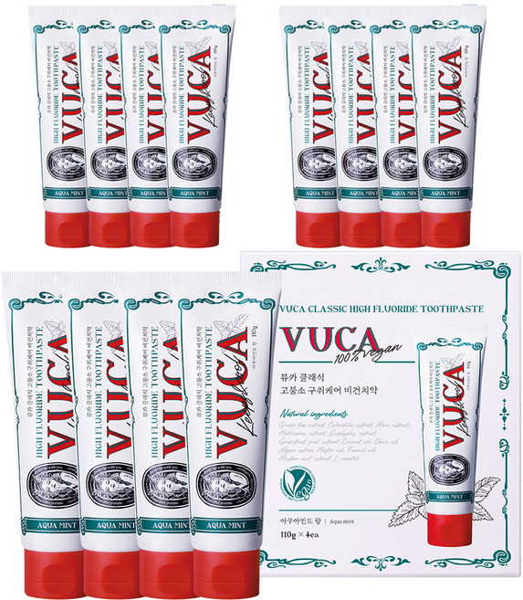 뷰카 클래식 고불소 구취케어 치약, 110g, 12개