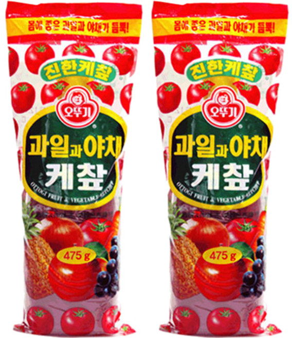 오뚜기 과일과 야채 케찹, 475g, 2개