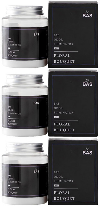 BAS 미니 플러스 차량용탈취제 플로랄부케, 3개