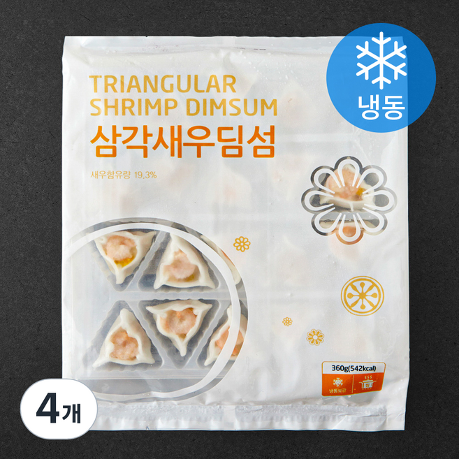 랜시 중국산 삼각새우딤섬 (냉동), 360g, 4개