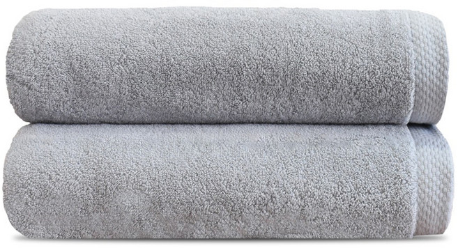 쥬련제작소 호텔 대형 바스타월 450g 40수 면사, 그레이, 2개