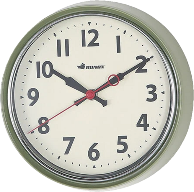 DULTON 經典掛鐘 210 x 65mm, 綠色