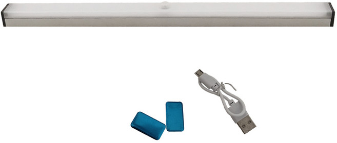 磁吸感應燈 含引磁片2個 + 充電線 29.7cm 暖光 90g, 1個