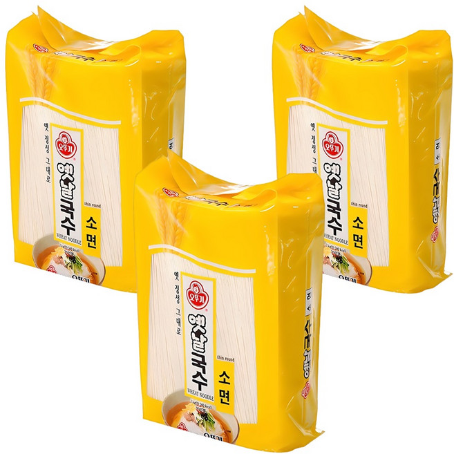 오뚜기옛날 국수 소면, 3kg, 3개