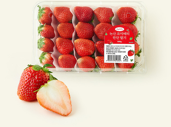 수플린 논산 조이베리 한단 딸기, 500g, 1개