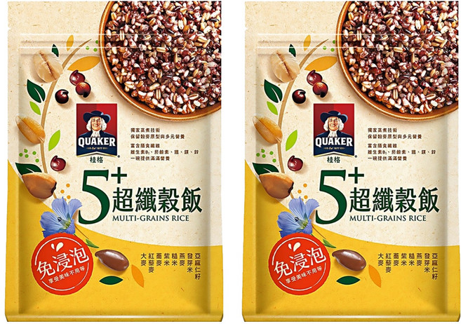 QUAKER 桂格 5+超纖穀飯, 1kg, 2包