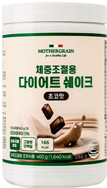 마더그레인 체중조절용 다이어트 쉐이크 초코맛, 1개, 400g