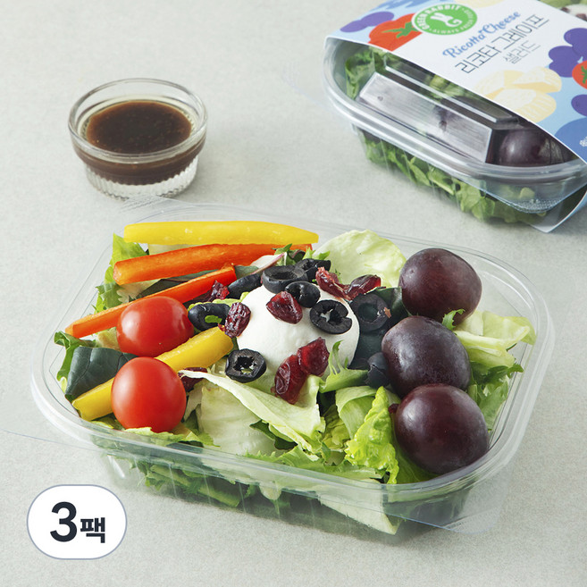 그린래빗 리코타 그레이프 샐러드, 205g, 3팩