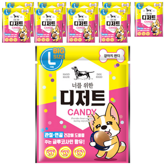 너를위한디저트 강아지 캔디 간식 L, 치킨, 21g, 10개
