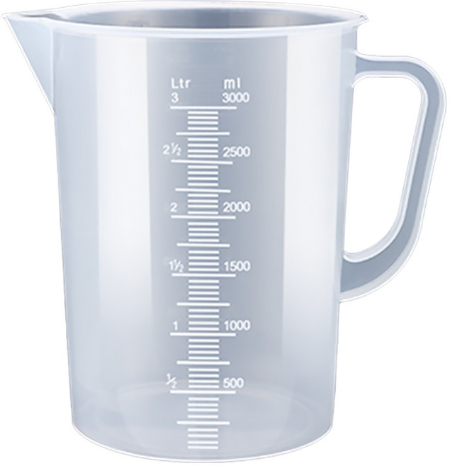리빙메이커 BPA FREE 다용도 튼튼한 플라스틱 계량컵 비커 3L, 1개
