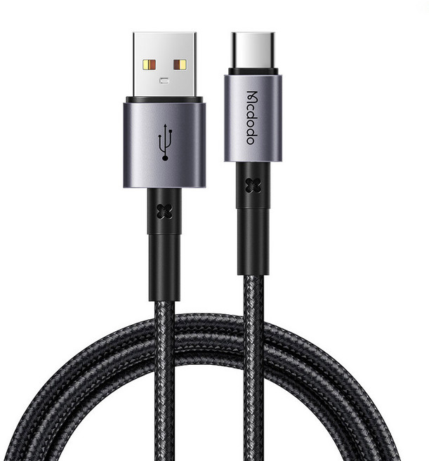 맥도도 TR USB A타입-C타입 고속충전 케이블, 1.8m, 블랙, 1개