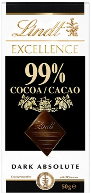 린트엑셀런스 다크 99% 초콜릿, 50g, 1개
