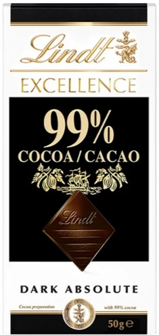 린트엑셀런스 다크 99% 초콜릿, 50g, 1개 - 쿠팡