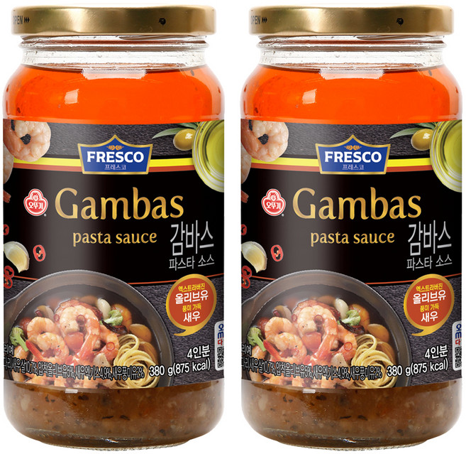오뚜기프레스코 감바스 파스타소스, 2개, 380g