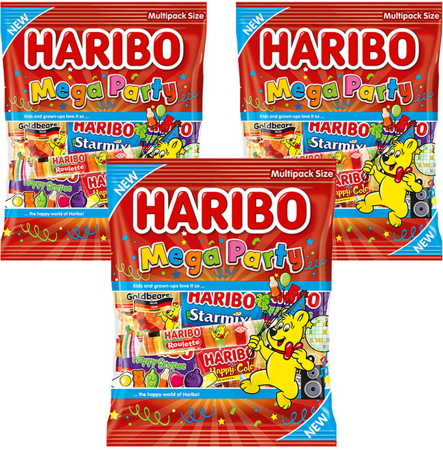 하리보 메가파티 젤리 14개입, 250g, 3개