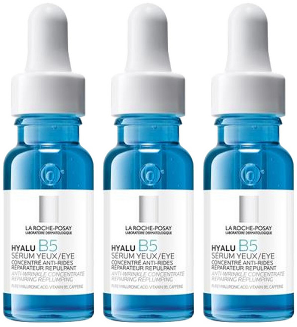 LA ROCHE POSAY 理膚寶水 台灣公司貨 B5彈潤修復多效撫紋眼部精華, 15ml, 3瓶