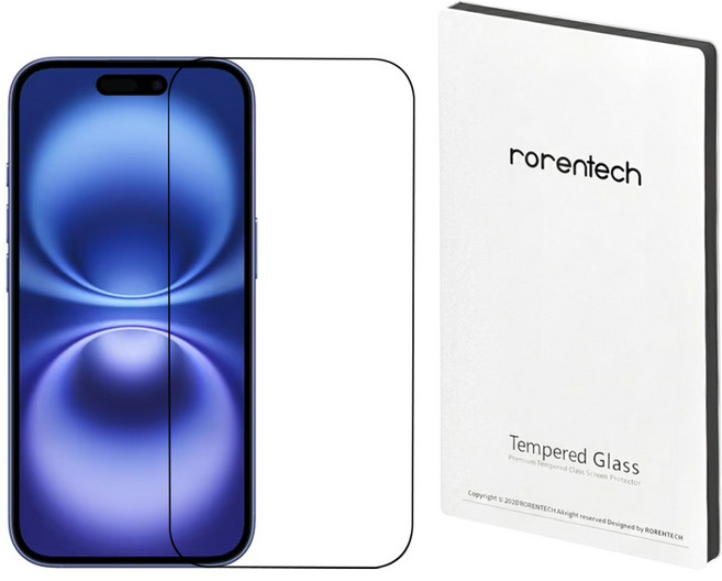 rorentech 防塵網iPhone鋼化玻璃螢幕保護貼, 1組