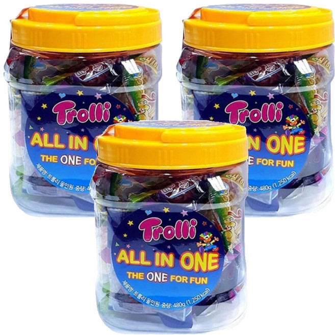 트롤리 올인원 젤리 25개입, 480g, 3개