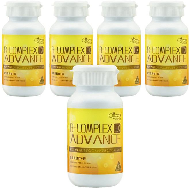 Queens' choice 酵母B群雙層錠 維生素B群 + 鋅, 30顆, 18g, 5罐