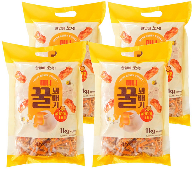 무직타이거 미니 꿀 꽈배기, 4개, 1kg