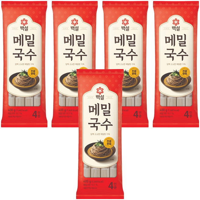 백설 메밀소바, 400g, 5개
