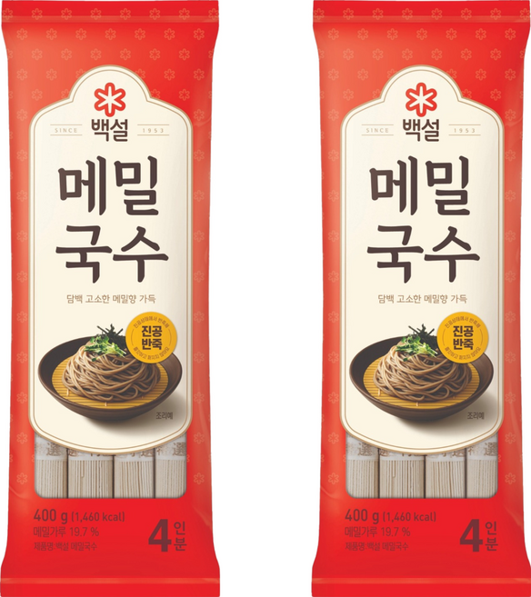 백설 메밀소바, 400g, 2개
