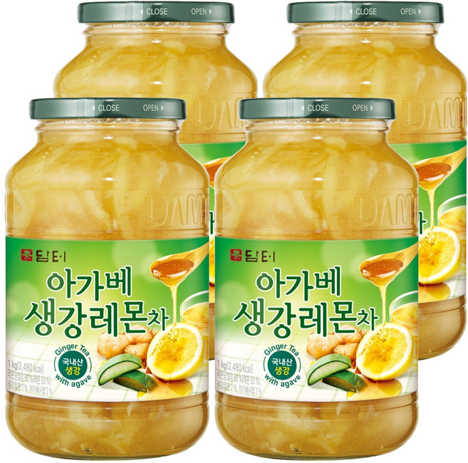 담터 아가베생강레몬차, 1kg, 1개입, 4개