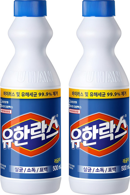 유한락스 레귤러, 500ml, 2개