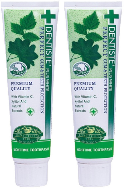DENTISTE' 牙醫選 台灣公司貨 夜用牙膏 草本牙膏, 2條, 100g