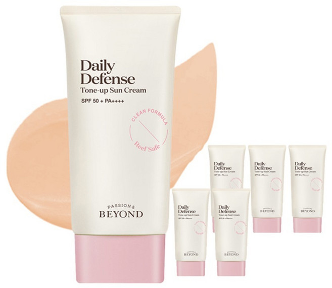 [비건라이프] 비욘드 데일리 디펜스 톤업 선크림 SPF50+ PA++++, 50ml, 6개