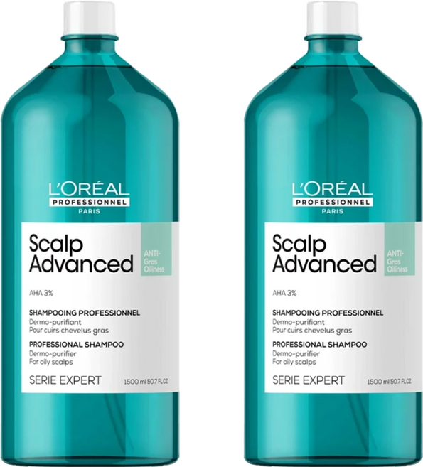 L'OREAL PROFESSIONNEL 巴黎萊雅PRO 絲漾博 水楊酸控油洗髮乳, 1.5L, 2瓶