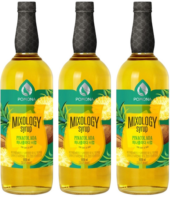 포모나 믹솔로지 피나콜라다 시럽, 1L, 3개