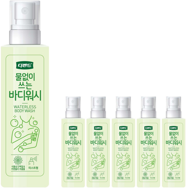 디펜드 물없이 쓰는 바디워시, 200ml, 6개