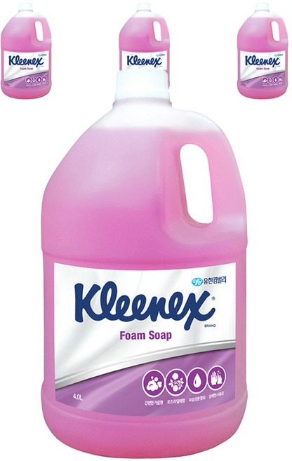크리넥스 폼솝 핸드워시 로즈라일락향, 4L, 4개