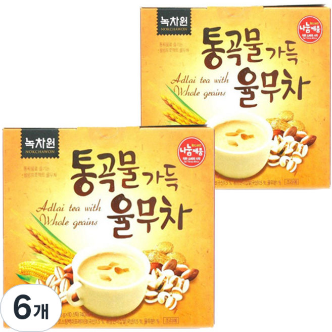 녹차원 통곡물 가득 율무차, 18g, 10개입, 6개