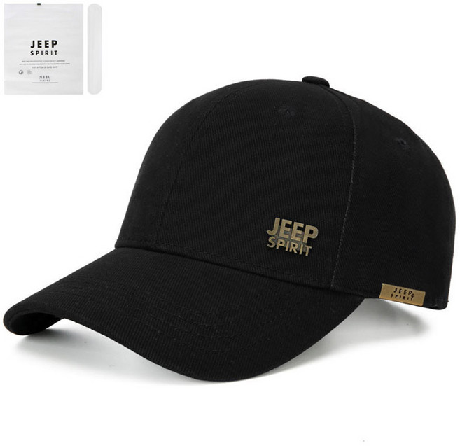 Jeep JEEPSPIRIT 休閒棒球帽 + 吸汗墊, 黑色