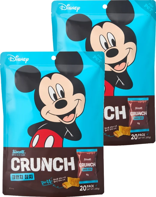 비스코티 반려동물 디즈니 크런치 쿠키 20p, 참치, 200g, 2개 - 쿠팡