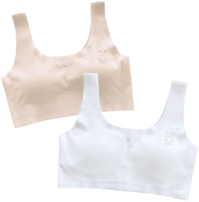 주니데이 심리스 레빗 학생 브라 1단계 2종 세트