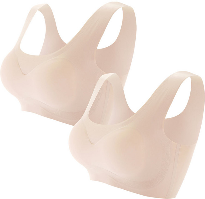 글램공감 유스 심리스 브라 무봉제 누디 브라탑 2종세트